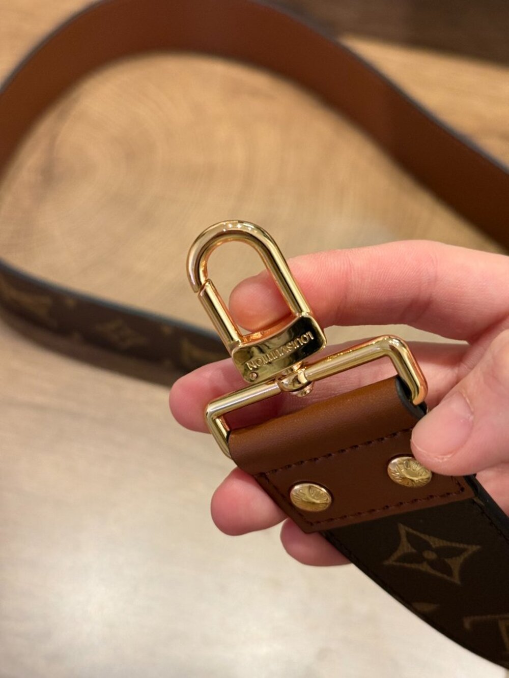 Louis Vuitton Monogram Wide Adjustable Bag Shoulder Strap ~120cm Gold Hardware - Picture 8 of 15